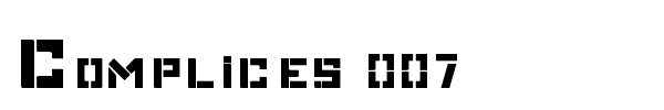 Complices 007 font preview